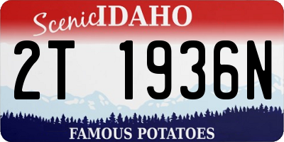 ID license plate 2T1936N