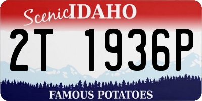 ID license plate 2T1936P