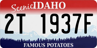 ID license plate 2T1937F