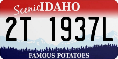 ID license plate 2T1937L