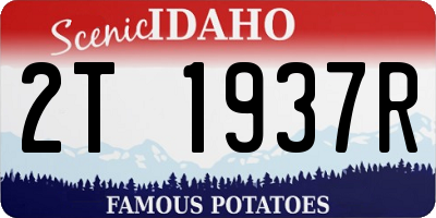 ID license plate 2T1937R