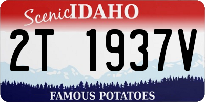 ID license plate 2T1937V