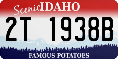 ID license plate 2T1938B