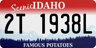 ID license plate 2T1938L