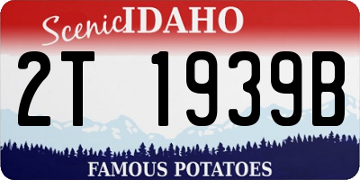 ID license plate 2T1939B