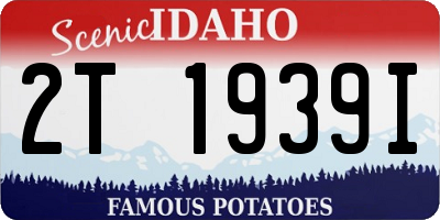 ID license plate 2T1939I