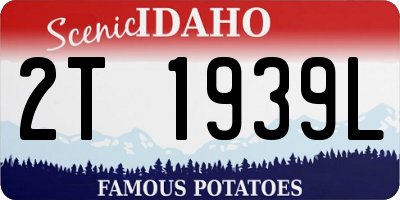 ID license plate 2T1939L