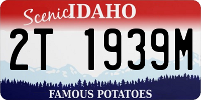 ID license plate 2T1939M