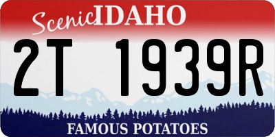 ID license plate 2T1939R