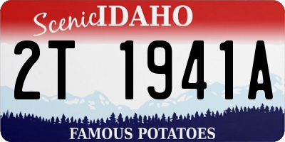 ID license plate 2T1941A