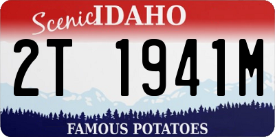 ID license plate 2T1941M