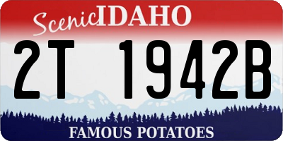 ID license plate 2T1942B