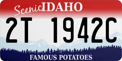 ID license plate 2T1942C