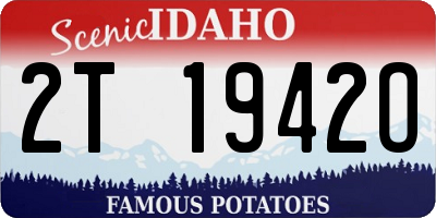 ID license plate 2T1942O