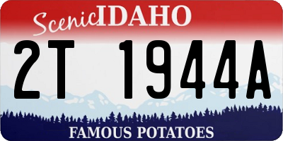 ID license plate 2T1944A
