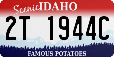 ID license plate 2T1944C
