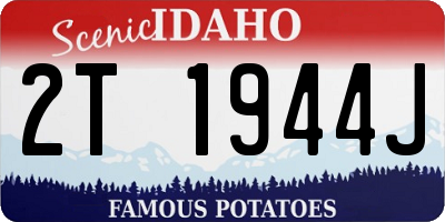 ID license plate 2T1944J