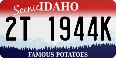 ID license plate 2T1944K
