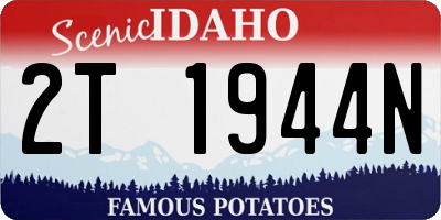 ID license plate 2T1944N