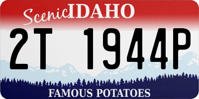 ID license plate 2T1944P