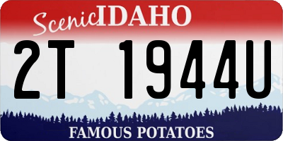 ID license plate 2T1944U