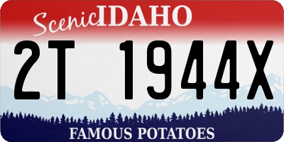 ID license plate 2T1944X