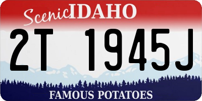 ID license plate 2T1945J