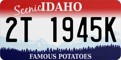 ID license plate 2T1945K