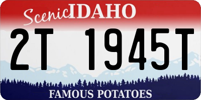 ID license plate 2T1945T