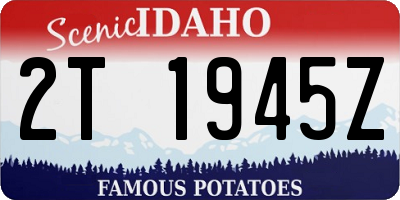 ID license plate 2T1945Z