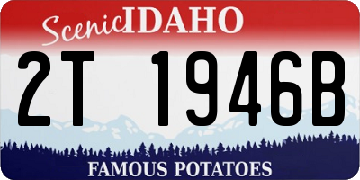ID license plate 2T1946B