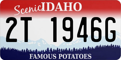 ID license plate 2T1946G