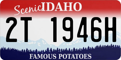 ID license plate 2T1946H