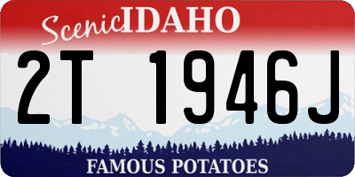 ID license plate 2T1946J