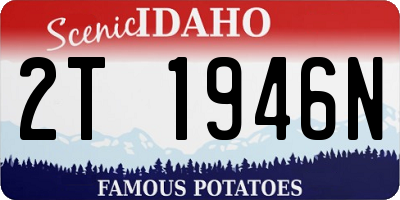 ID license plate 2T1946N
