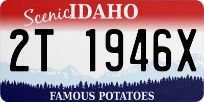 ID license plate 2T1946X
