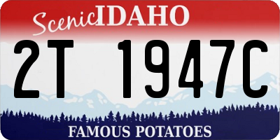 ID license plate 2T1947C