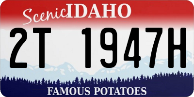 ID license plate 2T1947H
