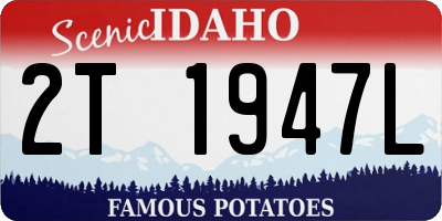 ID license plate 2T1947L