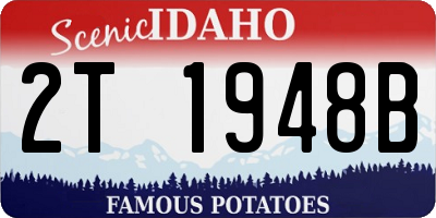 ID license plate 2T1948B