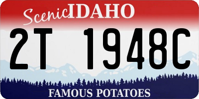ID license plate 2T1948C