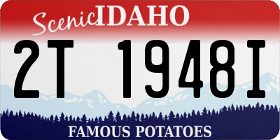 ID license plate 2T1948I