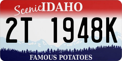 ID license plate 2T1948K