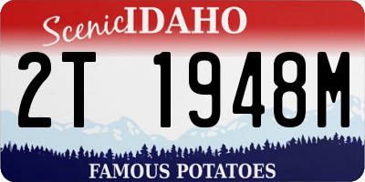 ID license plate 2T1948M