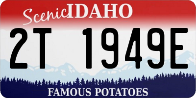 ID license plate 2T1949E