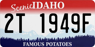ID license plate 2T1949F