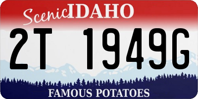 ID license plate 2T1949G