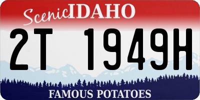 ID license plate 2T1949H