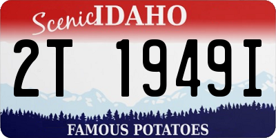 ID license plate 2T1949I