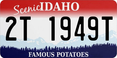 ID license plate 2T1949T